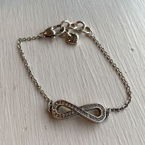 Brighton starry‎ Night infinity silver and crystal inset petite bracelet